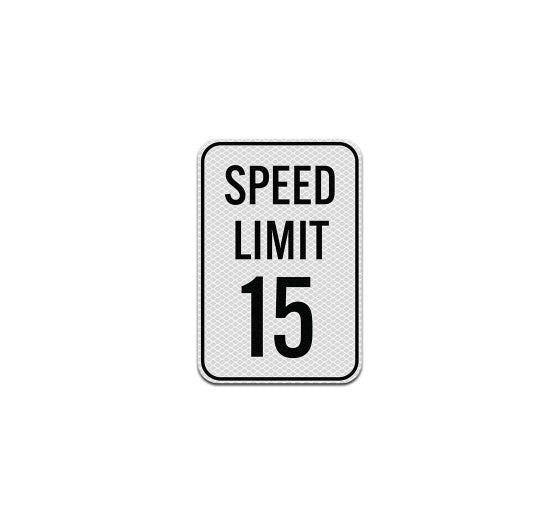 Advisory Speed Limit 15 MPH Aluminum Sign (Diamond Reflective)