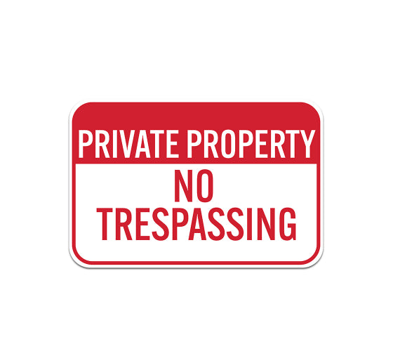 Nevada Private Property No Trespassing Aluminum Sign (Non Reflective)