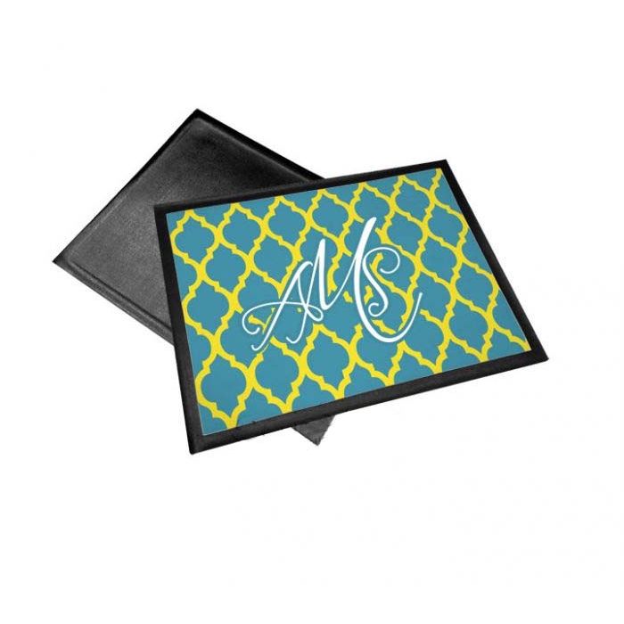 Sublimation Doormat - Black Rubber w/White Polyester Fabric - 20" x 26"