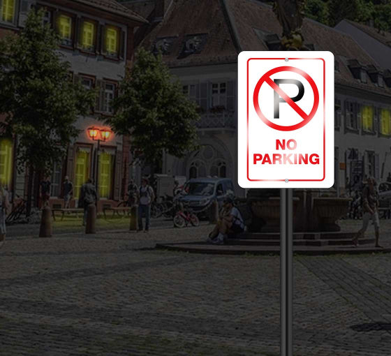 Reflective No Parking Signs