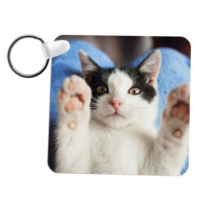 One Sided Square Aluminum Sublimation Keychain