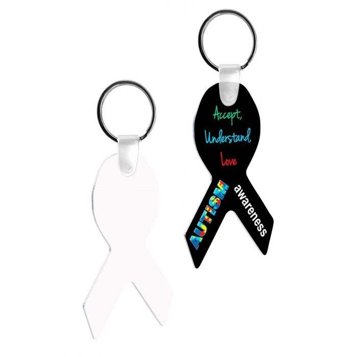 Awareness Ribbon Aluminum Sublimation Keychain