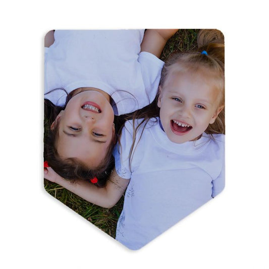 Banner-Shaped Aluminum Sublimation Magnet - 2.25" x 2.75"