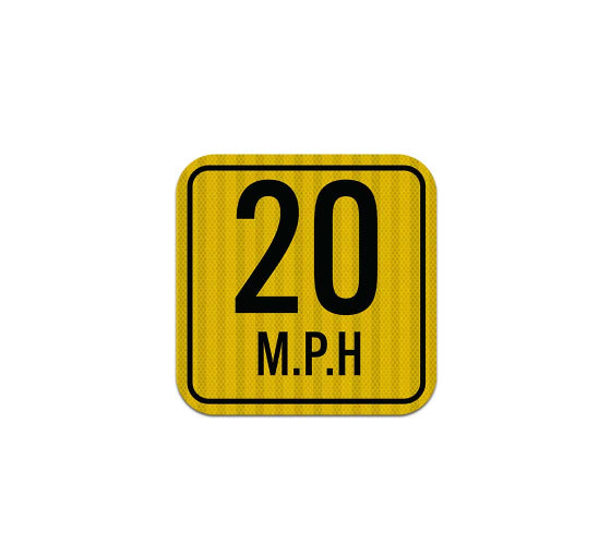 Advisory Speed 20 MPH Aluminum Sign (HIP Reflective)