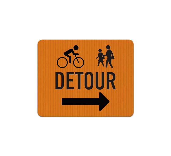 Bicycle Pedestrian Detour Aluminum Sign (EGR Reflective)