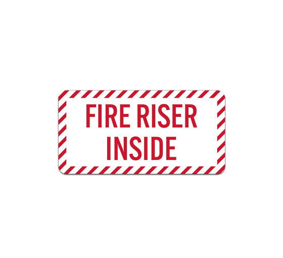 Fire Riser Inside Plastic Sign
