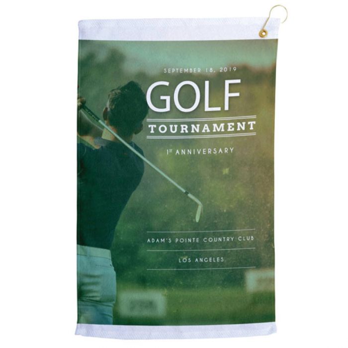 MicroFiber Velour Golf Towel for Sublimation Printing - 11" x 18"