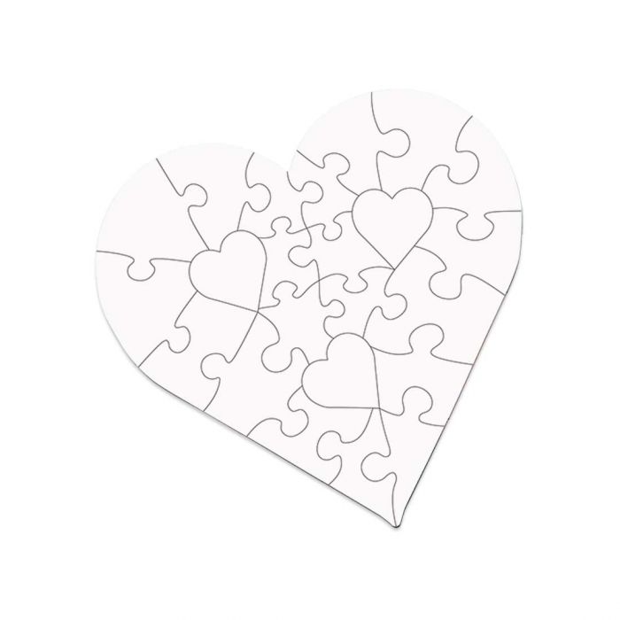 Unisub 23-Piece Heart Sublimation Jigsaw Puzzle