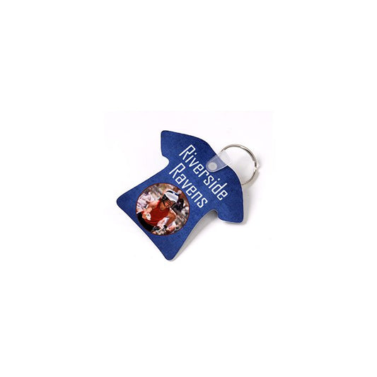 T-Shirt Aluminum Two Sided Sublimation Keychain - 2.7" x 2.5"