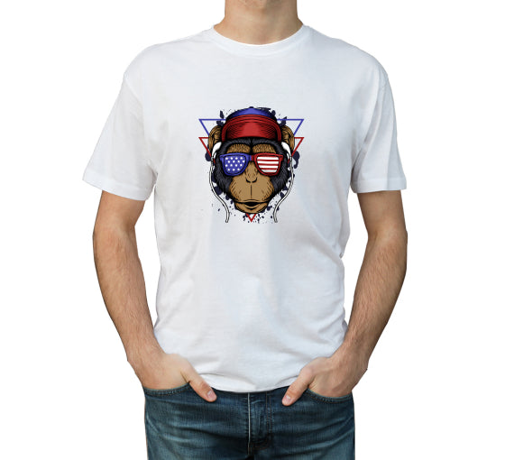 Men's Printed T-Shirt - Crew Neck